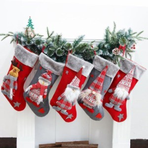 クリスマス 靴下 グッズ ソックス サンタ クリスマスストッキング プレゼント袋 掛け物 パーティーグッズ デコレーション イベントグッズ