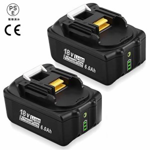 互換 マキタ 18v バッテリー BL1860B 6000mAh 3000mAh 4000mAh 5000mAh 長時間作業可能 LED残量表示 電動工具用バッテリー