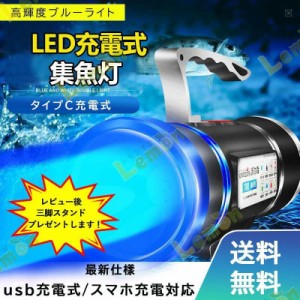 集魚灯 ブルー 青色LED 水中集魚灯 投光器 USB充電式 拡散 船 ボート 残量表示 防水 小型 船舶 ブルーライト LED集魚灯 高輝度 夜釣り 船