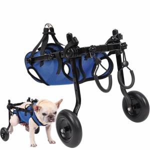 犬用車椅子犬車いす老犬用スクーター後肢障害者用補助スポーツカー後肢リハビリサポート2輪歩行器犬用カート補助輪軽量サイズ調整可能小