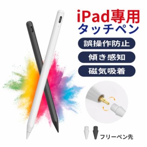 タッチペン 【2023最新型・多機種対応】 iPad ペンシル iPad Pencil スタイラスペン 極細 iPad Pro Air mini 超高感度 傾き感知 誤操作防