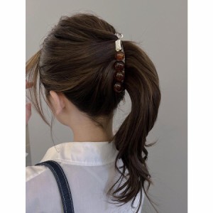 ヘアアクセサリー バナナクリップ クリアミニサークルバナナクリップ 透明 レディース 髪留め ヘアアクセサリー 大きめ 跡がつかない オ