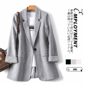 テーラードジャケット レディース 春服 スーツ マウンテンパーカー ジャケット 夏服 スーツジャケット ブルゾン 秋服 ゆったり 薄手 ビジ