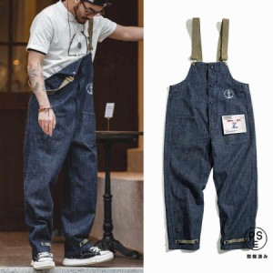 【限定タイムセール】 メンズ オーバーオール 切り替 メンズ サロペットパンツ ジーンズ つなぎ オールインワン 作業服 父の日 プレゼン