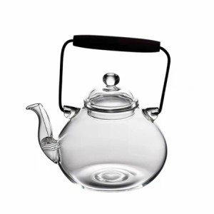耐熱ガラスポット ティーポット 紅茶ポット 透明 直火可 花茶 麦茶 茶ポット 直火電気ケトル対応 テンレス茶こし一体型蓋 大容量 茶こし