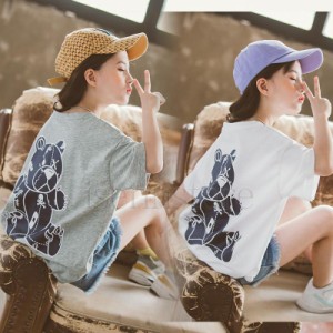 キッズ 子供服 Ｔシャツ 女の子 半袖120-165cm韓国子供服 キッズジュニア Ｔシャツ コットン 半袖Tシャツ 子供服 プリント柄 可愛い ゆっ
