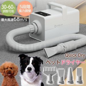 犬 ドライヤー 速乾 ペット ドライヤー 大風量 1600W ペットヘアードライヤー ブロワー ペットサロン 中大型犬に最適 業務パワー 家庭用 