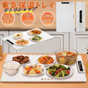 ホットプレート 電気保温トレイ 食品保温プレート 折りたたみ式 3段階の温度設定 収納袋付き 60℃/80℃/100℃ 多機能食品断熱ボード フー