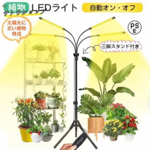 植物育成ライト LED スタンド 三脚 タイマーusb 観葉植物育成ライト 多肉植物育成 トフルスペクトル 10階段調光 80LEDランプ 室内栽培 水