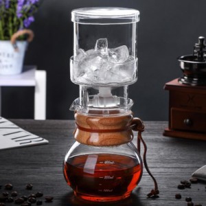 水出しコーヒー アイスコーヒー コーヒーメーカー 400ml スピード調整 点滴式水出しコーヒー器具 耐熱ガラス 透明 清潔便利 お茶 氷 密閉