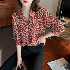 柄シャツ フラワー バラ 薔薇 花柄 ボタニカル 長袖シャツ オーバーサイズ 衣装 コスチューム 韓国ファッション 大きいサイズ 個性的 シ
