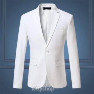 テーラードジャケット メンズ サマージャケット 白 薄手 春ジャケット 秋 メンズジャケット ブレザー 大きいサイズ 5色