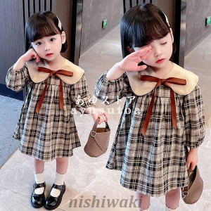 ワンピース キッズ 長袖 子供服 女の子 春秋 韓国子供服 子供ドレス 誕生日 ピアノ 発表会 結婚式 ベビー服 お姫様 おしゃれ 可愛い 新品