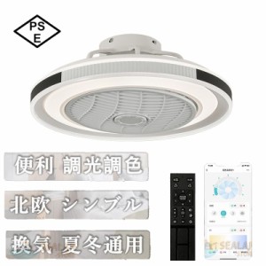 シーリングファンライト LED 扇風機 サーキュレーター 8畳 10畳 調光調色 シーリングライト おしゃれ 軽量 薄型 ファン付き リモコン ス