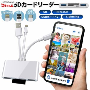 カードリーダー SD micro-SD USB メモリー アプリ不要 ハブ Type-c Lightning 5in1 マウス キーボート データ移行 スマホ データ転送ケー