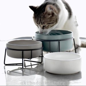 食器台ペット用フードスタンド付き可愛いカラフルフードボウル陶器犬猫イヌ容器えさ給餌器給水器フード容器食器スタンド