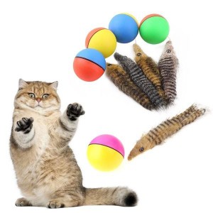 ペットの猫のおもちゃ電気ビーバーイタチ玩具ローリングジャンプボールおもちゃ用猫子犬犬面白い動くおもちゃ猫用品