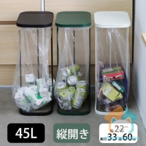 ゴミ箱 ふた付き 45L スリム ゴミ袋ホルダー おしゃれ 分別ダストボックス W22XD33XH60cm分別ゴミ箱 ゴミ箱 45リットル ワイドな開口部 