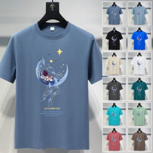 Tシャツ メンズ 半袖 おしゃれ 白Tシャツ ロンT T-shirt スポーツ 半袖tシャツ 配いろ 涼しい カジュアルクルーネック 丸首 プリント 夏 