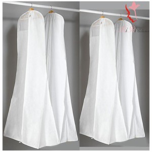 ドレスカバー ホワイト ドレスの収納や移動に便利♪ 収納袋 袋 ロングトレーン対応 保管用 色移り防止 ドレスバッグ プリンセスライン