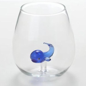 おしゃれ3Dガラスコップ ギフト クジラ グラス コーヒーカップ くじら 軽量 かわいい コップ マグカップ つるつる 臭いなし 耐熱ガラス 