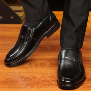 メンズ ビジネスシューズ 紳士靴 レザーシューズ PUシューズ 履きやすい ブラック フォーマル  マストアイテム ラウンドトゥ