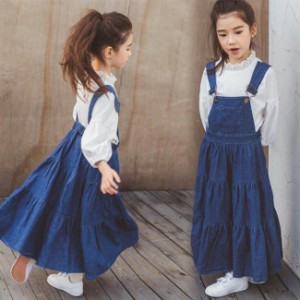 ワンピース キッズ 子供服 女の子 夏 キッズワンピース デニムワンピース 子供ドレス ジュニア 可愛い 子供服  デニムワンピース 