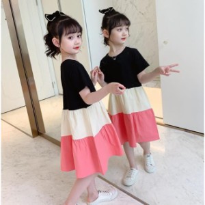 ワンピース キッズ 子供服 女の子 夏 キッズワンピース 半袖ワンピースフリル 薄手 チュニック 子供ドレス お姫様 おしゃれ カジュアル 