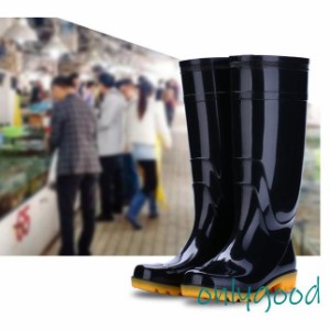 レインブーツ メンズ 長靴 黒 ブラック 完全防水 雨の日 おしゃれ シンプル ロング 長くつ 靴 ラバーブーツ メンズ 大きいサイズ 雨 雨用