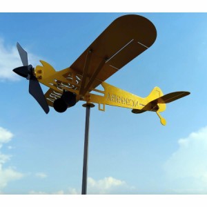 飛行機風見鶏 飛行機風車 飛行機のスピナー 飛行機ウェザーベーン 金属鉄航空機モデリング風車 ホームガーデンヤード屋外装飾用風向計 風