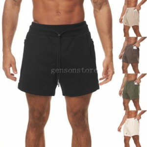 ハーフパンツ メンズ ショートパンツ スウェット 短パン 夏用 スポーツウェア ランニングパンツ ウエストゴム 半ズボン カジュアル 男性