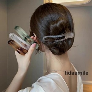 レディース ヘアアクセサリー ヘアクリップ バレッタ バナナクリップ 柄 オフィス カジュアル おしゃれ シンプル 大きめ ママコーデ 大人