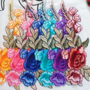 ワッペン アップリケ セット 薔薇 ローズ 花 手芸 刺繍 クラフト DIY かわいい おしゃれ レッド ピンク ブルー