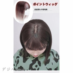 ウィッグ ヘアピース 部分ウィッグ かつら ポイントウィッグ ショット 人毛100％ 白髪隠れ 増毛 簡単 自然 25cm