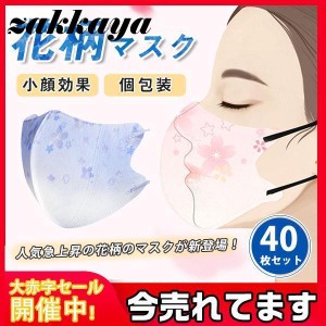  小顔効果 3D立体マスク 花柄 さくら 花柄マスク 小顔マスク 3層構造 立体マスク 蒸れない カラーマスク グラデーション 花粉対策