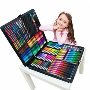 色鉛筆 水彩 お絵かき 258色セット 水彩画 プレゼント 文房具 筆記具 絵の具セット カラーサインペン 入学 入園 祝い 画材 塗り絵