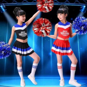 チアガール 衣装 女の子 チア コスプレ 衣装 セットアップ ダンス衣装 入学式 子供用 キッズ チアリーダー ユニフォーム ダンス 衣装 社