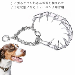 犬 引っ張り防止 首輪 しつけ 訓練 しつけ用カラー チェーンカラー チタン製 小型犬 中型犬 大型犬 超大型犬 犬用品 首輪 お散歩 安心 安