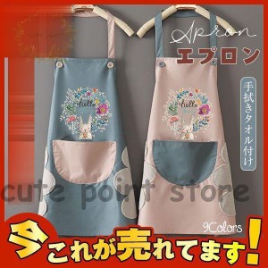 高級エプロン キャラクター 刺繍 かわいい シンプル 花柄 調理実習 おしゃれ 母の日 敬老の日 リトルミイ 料理 保育園