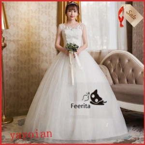部分　ウェディングドレス 安い 結婚式 花嫁 二次会 パーティードレス プリンセスライン ウエディングドレス ホワイト 大きいサイズ