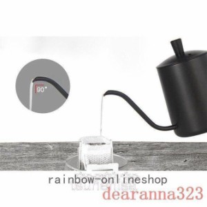 コーヒードリップポット350ML600MLステンレスドリップケトルハンドドリップコーヒーポットファイン口ポットブラックzh-110