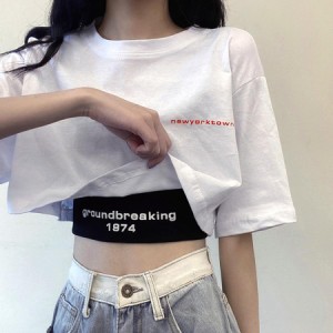 ヘソ出しtシャツ タンクトップ 韓国(メール便)