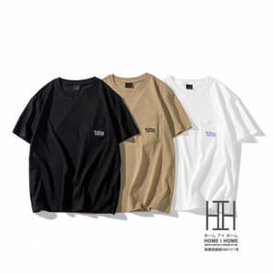 tシャツ メンズ 半袖 白 3l 4l 綿 ポケット ワンポイント おもしろtシャツ メンズtシャツ クルーネック ロゴt Tシャツ カットソー メンズ