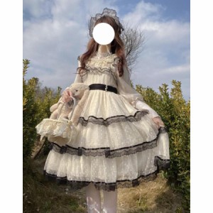 /Lolita系/煙の森/ワンピース　JSK　ドレス　写真　舞台　変装/ロリータ   萌え サロペットスカート ゴスロリ トップス  吊りスカート 花