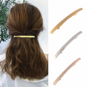 ワケアリ バレッタ ヘアクリップ 髪留め ゴールド ピンクゴールド シルバー ヘアアクセサリー クリップ 髪飾り パーティー ギフト プレゼ