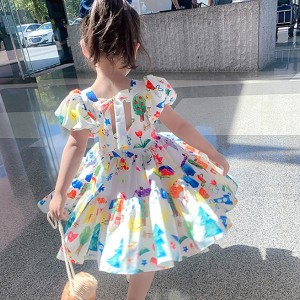 子供服 ワンピース 女の子 夏服 韓国子供服 半袖ワンピース 女の子ワンピース キッズ 花柄 子ども服 ジュニア 子供ドレス ベビー服 可愛