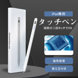 ipad専用 残量表示/傾き感知 タッチペン スタイラスペン iPad ペンシル 極細 Airインチ 充電式 超高感度 パームリジェクション iPad上残