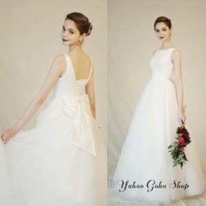 ノースリーブ ウエディングドレス ウェディングドレス Aライン wedding dress 編み上げタイプ オーダーメイド可能