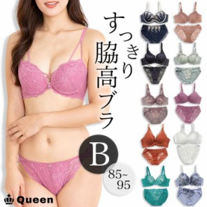 大きいサイズ ブラジャー ショーツセット レディース 下着 B85 B90 B95 脇高ブラ ぽっちゃり 大きめアンダー