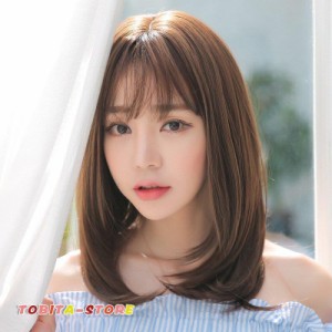 ウィッグ かつら セミロング カツラ 女性 フルウィッグ 女装 ウィッグ ロング うぃっぐ レディース wig ストレート 自然 小顔効果 可愛い